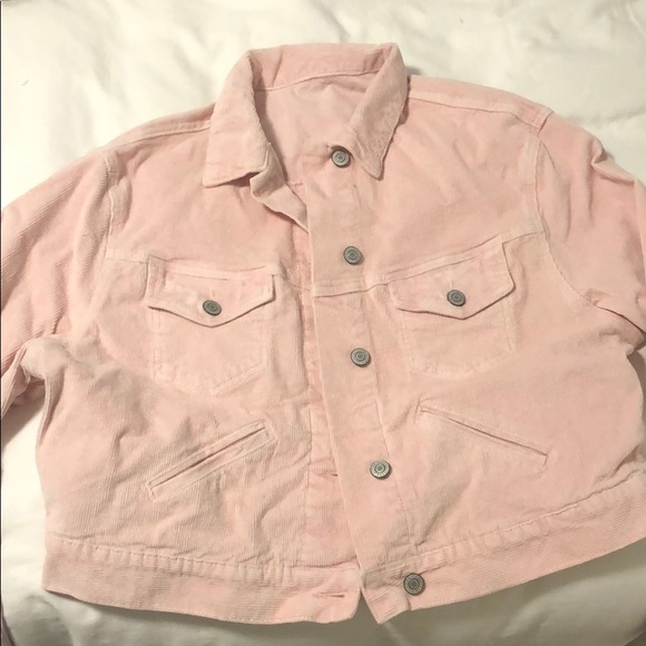 Baby pink Brandy Melville corduroy jacket - Picture 2 of 3